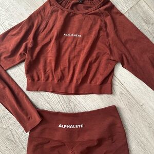 Alphalete gym set seamless leggings